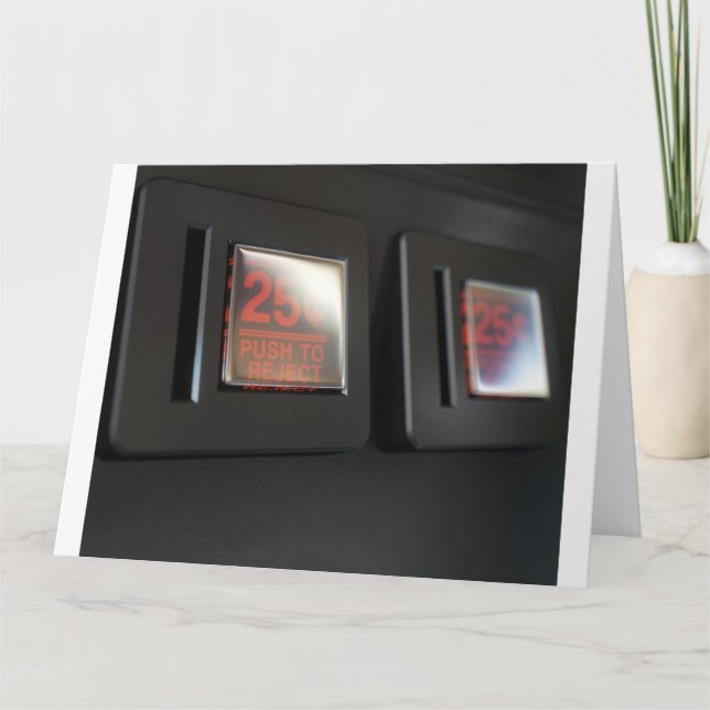 Arcade Machine Coin Slot Panel Card (Front)