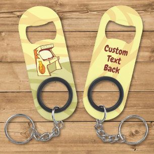 Arcade machine keychain bottle opener