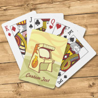 Arcade machine playing cards