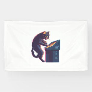 Arcade Meowster – Nostalgic Gamer Cat Banner