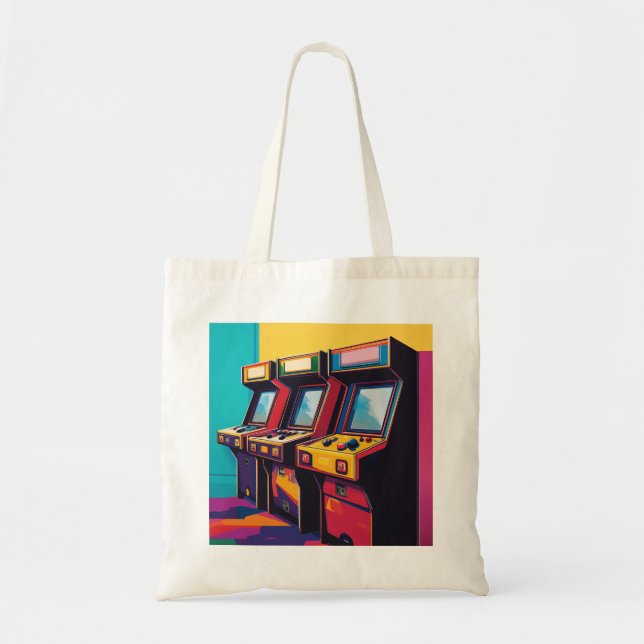 Arcade Nostalgia Tote Bag (Front)