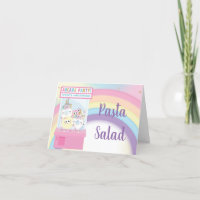 Arcade Pink Claw Machine Birthday Food Tent Card