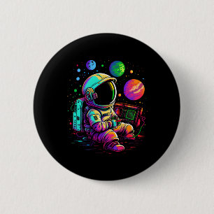 Arcade Planets Universe Gaming Astronaut 6 Cm Round Badge