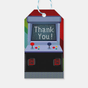 Arcade Video Game Birthday Party Favour Gift Tags
