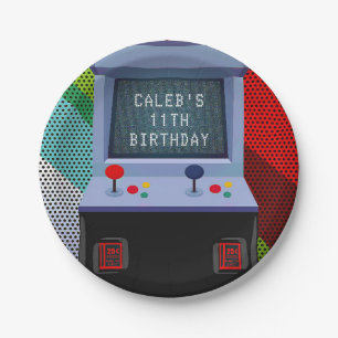 Arcade Video Game Birthday Party Paper Plate