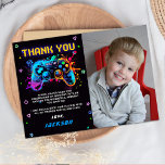 Arcade Video Game Level Up Birthday Photo Thank You Card<br><div class="desc">Arcade Video Game Level Up Birthday Photo Thank You Card</div>