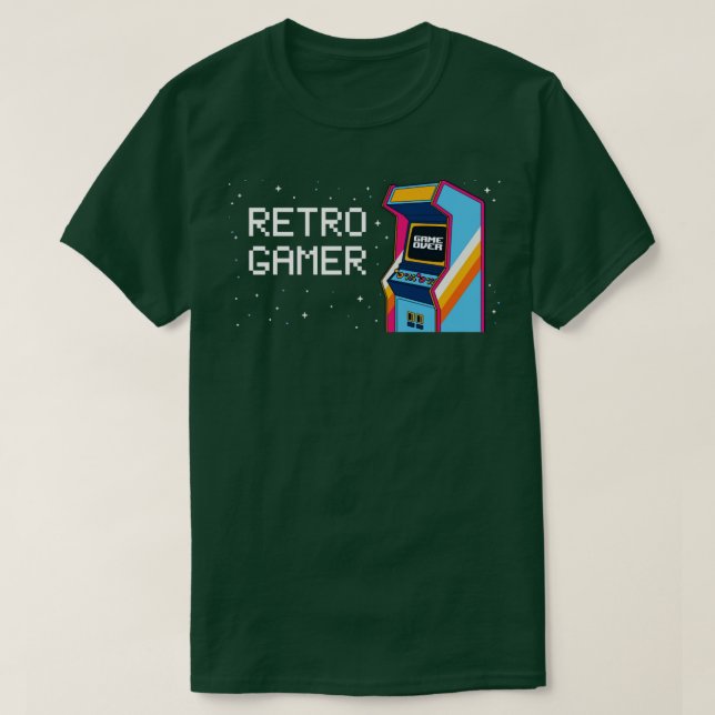 Arcade Video Game Machine Funny Retro Gaming Gift T-Shirt (Design Front)