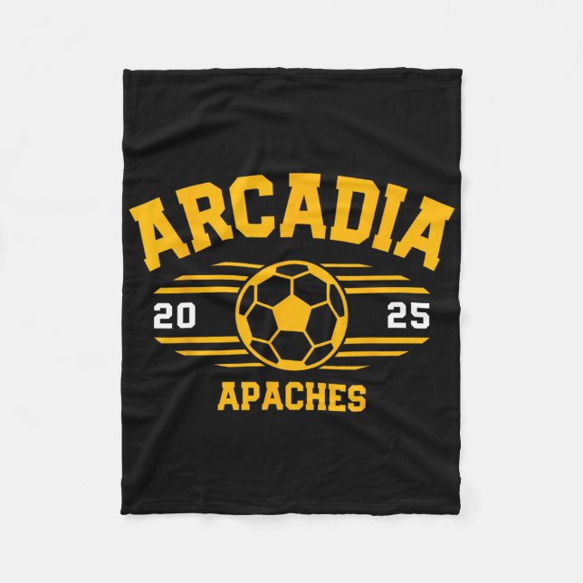 Arcadia Apaches Soccer Byll 2025  Fleece Blanket (Front)