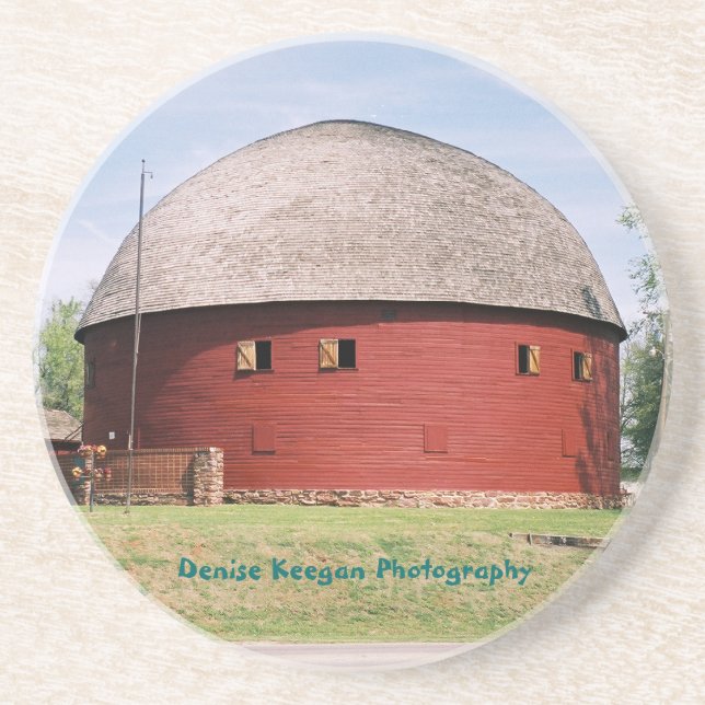 Arcadia Round Barn in Arcadia, OK Coaster (Front)