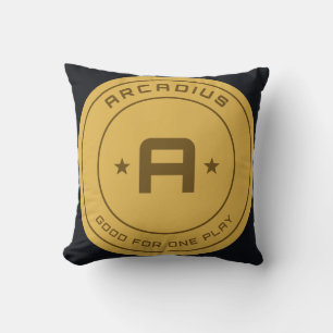 Arcadius Arcade Token Throw Pillow