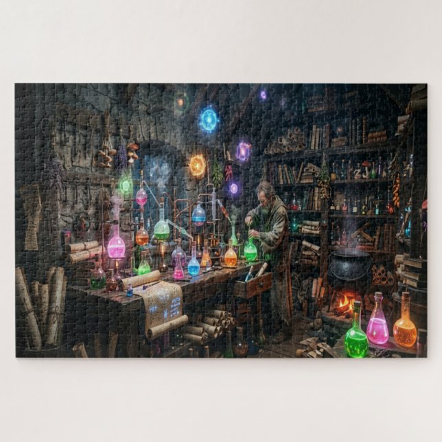 Arcane Alchemy:The Master’s Secret Workshop Jigsaw Puzzle (Horizontal)