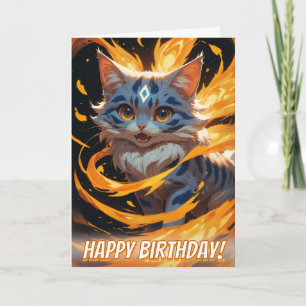 Arcane Ember: The Flamebound Kitten Familiar Card