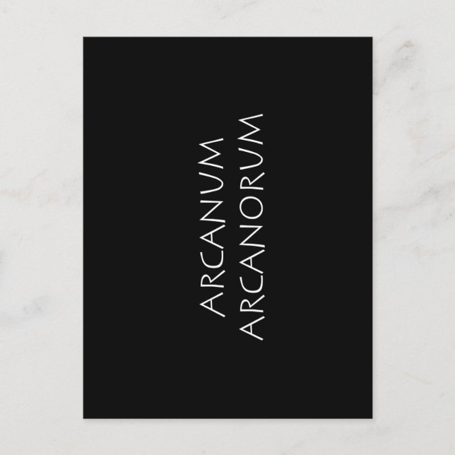 Arcanum arcanorum postcard (Front)