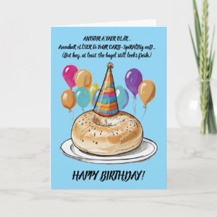 arcastic Bagel Birthday with Balloons Card