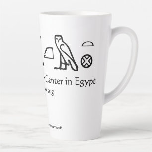ARCE American Research Centre in Egypt Hieroglyphs Latte Mug