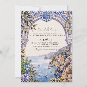 Arch Amalfi Coast Italy Wedding Invitation