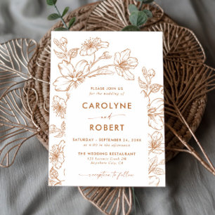 Arch Botanical Floral Wedding Invitation