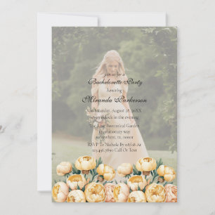 Arch Butter-Yellow Photo Bachelorette Party Invitation