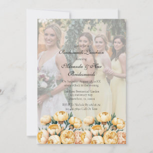 Arch Butter-Yellow Photo Bridesmaids Luncheon Invitation