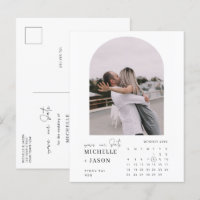 Arch calendar photo Save the Date Invitation