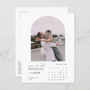 Arch calendar photo Save the Date Invitation Postcard