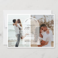 Arch calendar photo Save the Date Magnet
