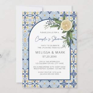 Arch Citrus Lemon Amalfi Positano Couples Shower  Invitation