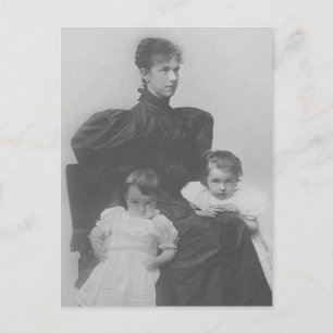 Arch Duchess Marie-Valerie, daughter Sisi & kids Postcard
