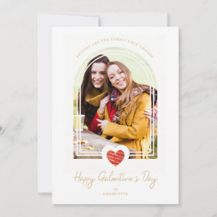 Arch Effect Red Heart Friends Happy Galentine's  Card