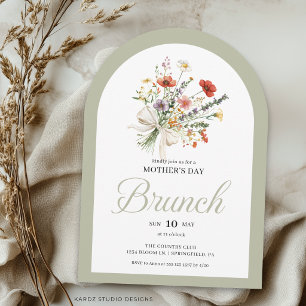 Arch Floral Bouquet Mother’s Day Brunch Invitation