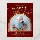 Arch Frame Birth Announcement Foil Postcard<br><div class="desc">Modern calligraphy,  arch-themed Christmas postcard. Easy to personalise with your details. PLEASE NOTE: For assistance on orders,  shipping,  product information,  etc.,  contact Zazzle Customer Care directly.</div>