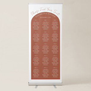 Arch Frame Calligraphy Script Seating Chart Retractable Banner