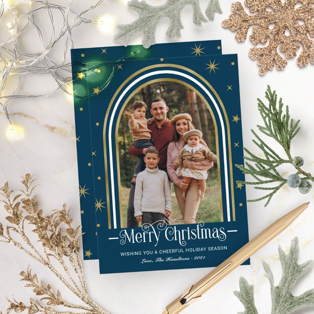  Arch Frame Christmas Family Photo Holiday Card (Creator Uploaded)