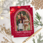Arch Frame Christmas Family Photo Holiday Card<br><div class="desc">Lovely arched-themed photo Christmas card. Easy to personalize with your details. Please get in touch with me via chat if you have questions about the artwork or need customization. PLEASE NOTE: For assistance on orders,  shipping,  product information,  etc.,  contact Zazzle Customer Care directly https://help.zazzle.com/hc/en-us/articles/221463567-How-Do-I-Contact-Zazzle-Customer-Support-.</div>