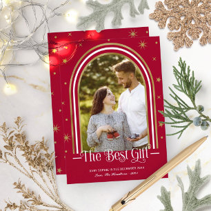 Arch Frame Christmas Pregnancy Announcement