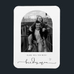 Arch Frame Will You be my Bridesman Magnet<br><div class="desc">Minimalist and modern will you be my bridesman proposal magnet. For more advanced customisation of this design,  e.g. changing layout,  font or text size please click the "CUSTOMIZE" button above. Please contact me for any questions!</div>