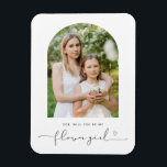 Arch frame will you be my flower girl magnet<br><div class="desc">Minimalist and modern will you be my flower girl proposal magnet. For more advanced customisation of this design,  e.g. changing layout,  font or text size please click the "CUSTOMIZE" button above. Please contact me for any questions!</div>
