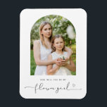 Arch frame will you be my flower girl magnet<br><div class="desc">Minimalist and modern will you be my flower girl proposal magnet. For more advanced customisation of this design,  e.g. changing layout,  font or text size please click the "CUSTOMIZE" button above. Please contact me for any questions!</div>