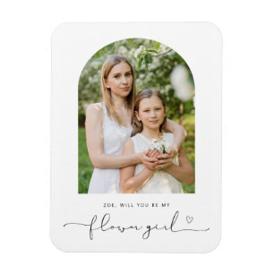Arch frame will you be my flower girl magnet