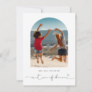 Arch frame will you be my matron of honour card