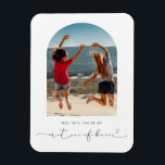 Arch frame will you be my matron of honour magnet<br><div class="desc">Minimalist and modern will you be my matron of honour proposal magnet. For more advanced customisation of this design,  e.g. changing layout,  font or text size please click the "CUSTOMIZE" button above. Please contact me for any questions!</div>