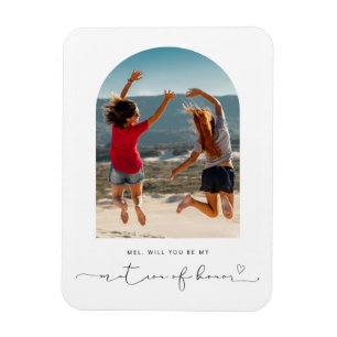 Arch frame will you be my matron of honour magnet