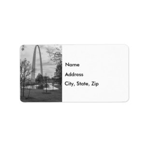 Arch From The Park Grayscale Label