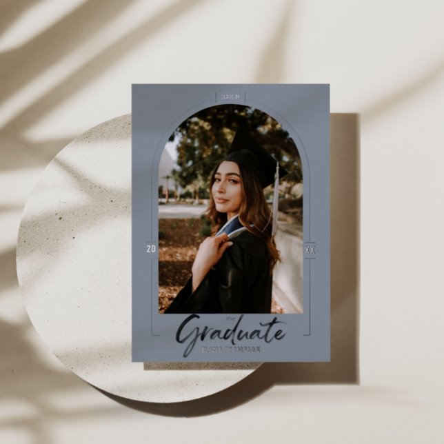 Arch Graduation Announcement  Silv Foil Invitation (Creator Uploaded)