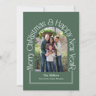 Arch Greeting Editable Colour Holiday Card