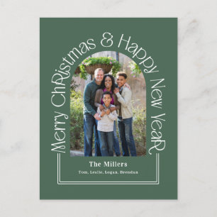 Arch Greeting Editable Colour Holiday Card Postcar