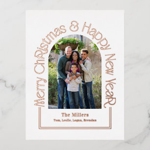 Arch Greeting REAL FOIL Holiday Card Postcard