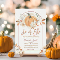 Arch He or She Boho Rustic Pumpkin Gender Reveal