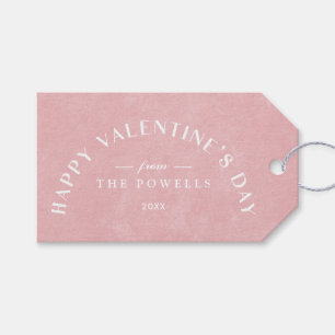 Arch Heart Valentine's Day Photo Gift Tag - Pink