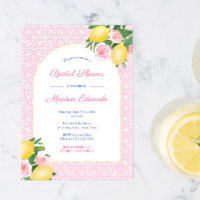 Arch Lemons Pink And White Bridal Shower